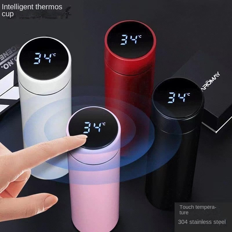 Tasse isotherme intelligente avec mesure de température en Acier Inoxydable 500ML