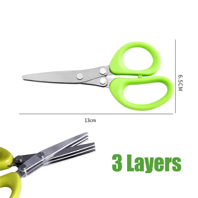 Ciseaux de cuisine multifonctions en Acier Inoxydable a plusieurs découpe 3/5.