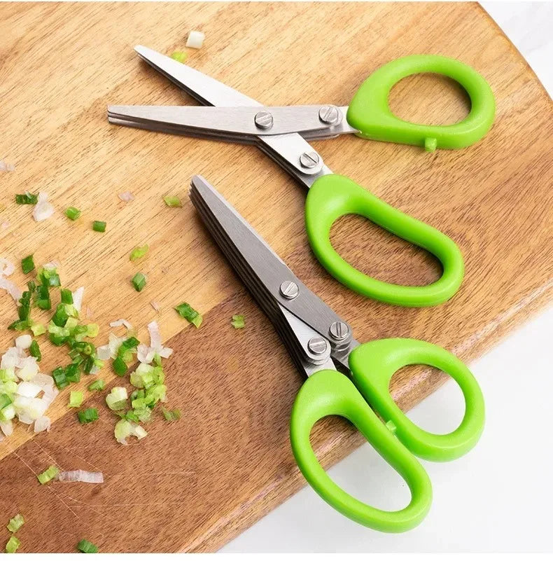 Ciseaux de cuisine multifonctions en Acier Inoxydable a plusieurs découpe 3/5.
